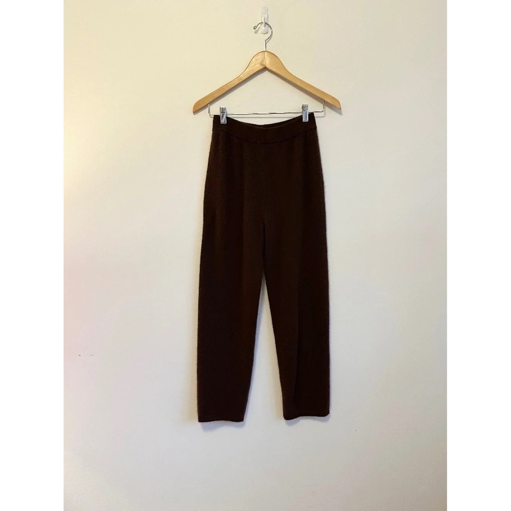 Naadam 100% Cashmere Knit Pants in Espresso Brown | Size XS